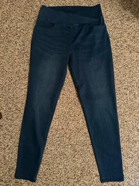 Jean-ish ankle leggings size large